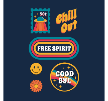 Plakat stue 70'er sjov og afslapning - TenStickers