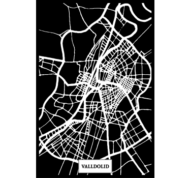 Plakat stue topografisk kort valladolid - TenStickers