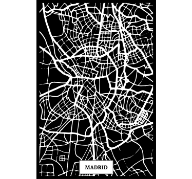 Plakat stue mapa topografisk madrid - TenStickers