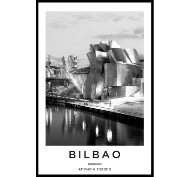 Plakat stue med fotografi af bilbao - TenStickers