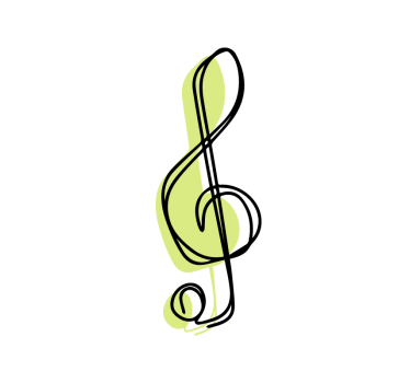 Plakat stue minimalistisk musiknote sødt design - TenStickers