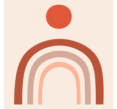 Plakat stue regnbuekunst - TenStickers