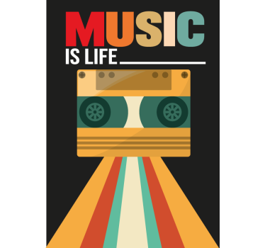 Musik citat plakat - TenStickers