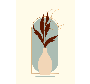 Boho plante i vase plakat - TenStickers