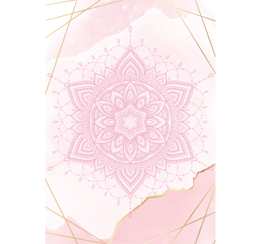 Pink Vandmaling Mandala Zen plakat - TenStickers