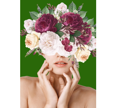 Kvinde med blomster Blomster plakat - TenStickers