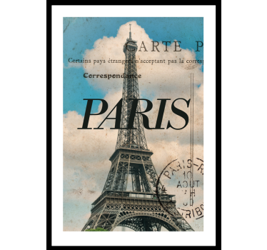 Paris postkort Billeder til stue - TenStickers