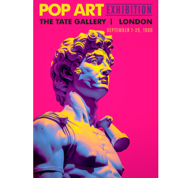 Pop kunst udstilling Plakater til stuen - TenStickers