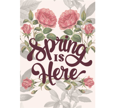 Foråret er her plakater med blomster - TenStickers