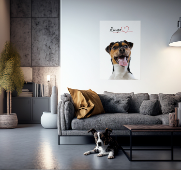 Tilpasset hundekærlighed Hundeplakat - TenStickers