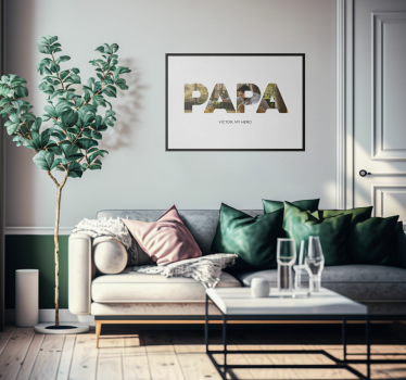 Papa my hero plakat til stuen - TenStickers