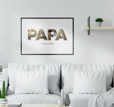 Papa my hero plakat til stuen - TenStickers
