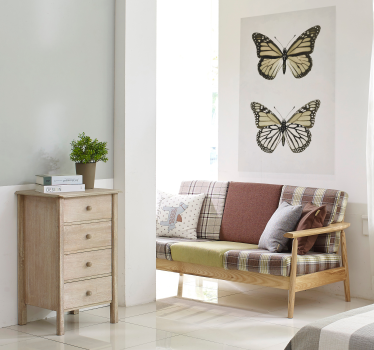 Vintage sommerfugle plakat - TenStickers