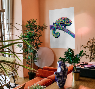 Abstrakt kamæleon plakat - TenStickers