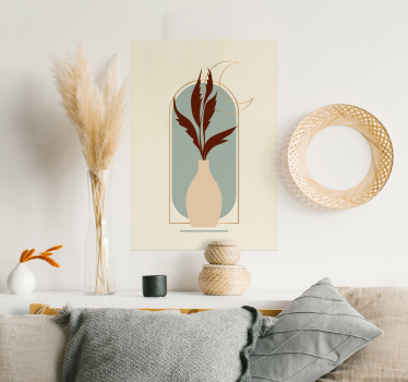 Boho plante i vase plakat - TenStickers