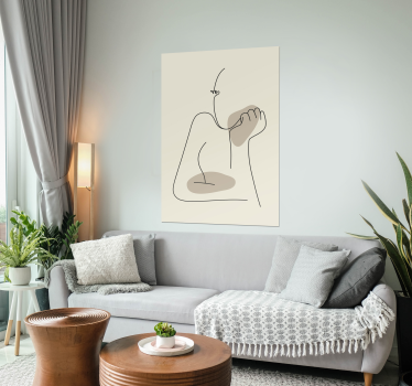 Abstrakt front linje kunst poster - TenStickers