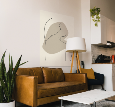 Abstrakt ryg linje kunst plakat - TenStickers