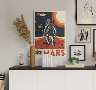 Astronaut på Mars plakat - TenStickers