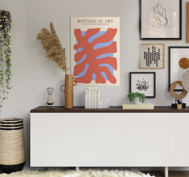 Botanical art koral plakat - TenStickers