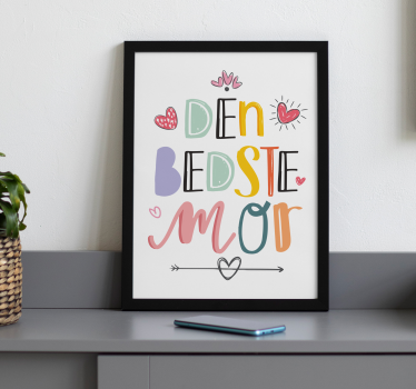 Den bedste mor plakat til stuen - TenStickers
