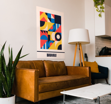 Geometrisk bauhaus plakat - TenStickers