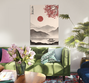 Japansk landskab plakat - TenStickers