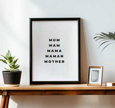 Mor på forskellige sprog plakat stue - TenStickers