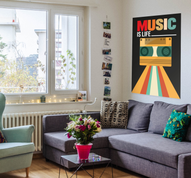 Musik citat plakat - TenStickers