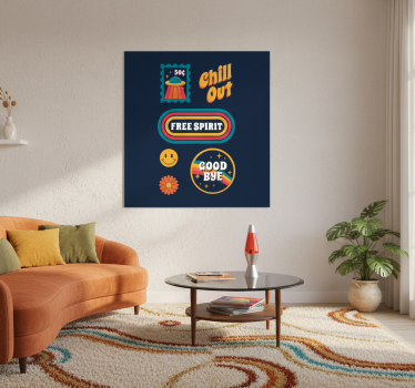 Plakat stue 70'er sjov og afslapning - TenStickers