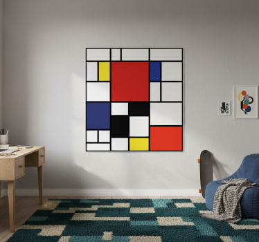 Plakat stue abstrakte farveblokke - TenStickers