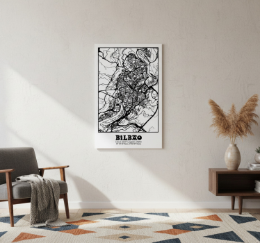 Plakat stue bilbao topografisk - TenStickers