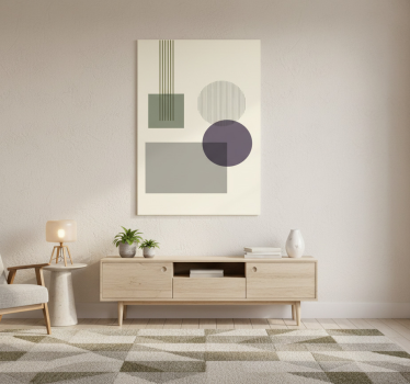 Plakat stue bløde geometriske former - TenStickers