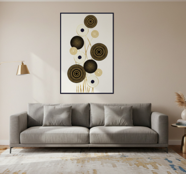 Plakat stue circles glamour dekoration - TenStickers