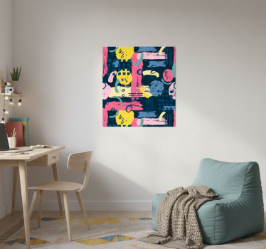 Plakat stue farverige abstraktioner - TenStickers