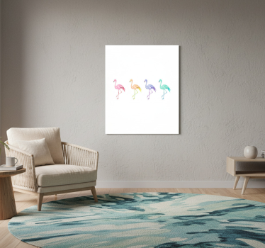Plakat stue farverige sømløse flamingoer - TenStickers