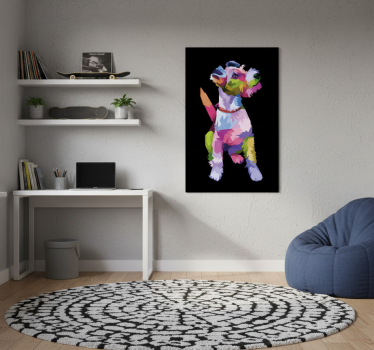 Plakat stue geometrisk dyr fox terrier - TenStickers
