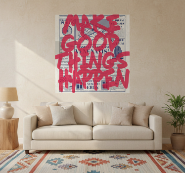 Plakat stue gør gode ting sket retro design - TenStickers