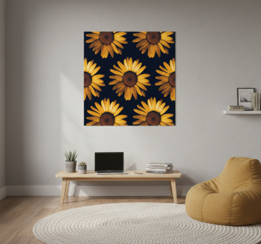 Plakat stue gul solsikke - TenStickers