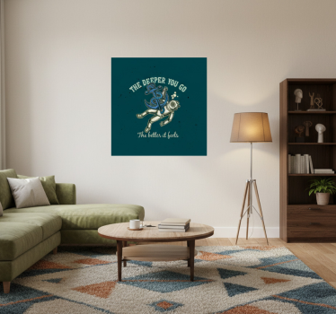 Plakat stue jo dybere du går - TenStickers