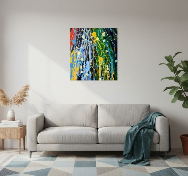 Plakat stue kunst regnbue farvesplash - TenStickers