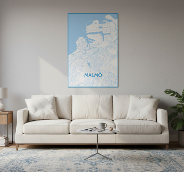 Plakat stue malmø kort - TenStickers