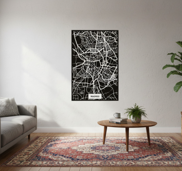 Plakat stue mapa topografisk madrid - TenStickers