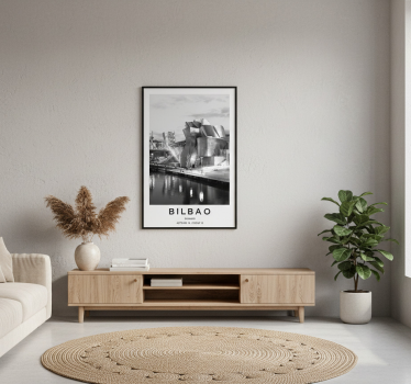 Plakat stue med fotografi af bilbao - TenStickers