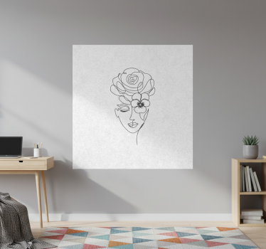 Plakat stue minimalistisk ansigtsløs kvinde - TenStickers