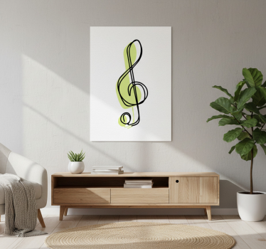 Plakat stue minimalistisk musiknote sødt design - TenStickers