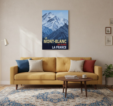 Plakat stue mont-blanc retro stil - TenStickers