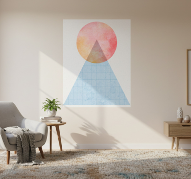 Plakat stue sol og vægkunst trekant - TenStickers