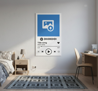 Plakat stue spotify canvas hvid baggrund - TenStickers