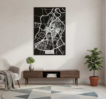 Plakat stue topografisk kort valladolid - TenStickers
