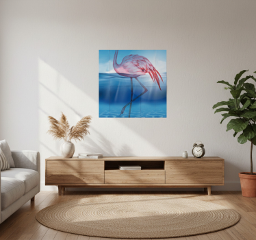 Plakat stue undervandsdesign af flamingo - TenStickers